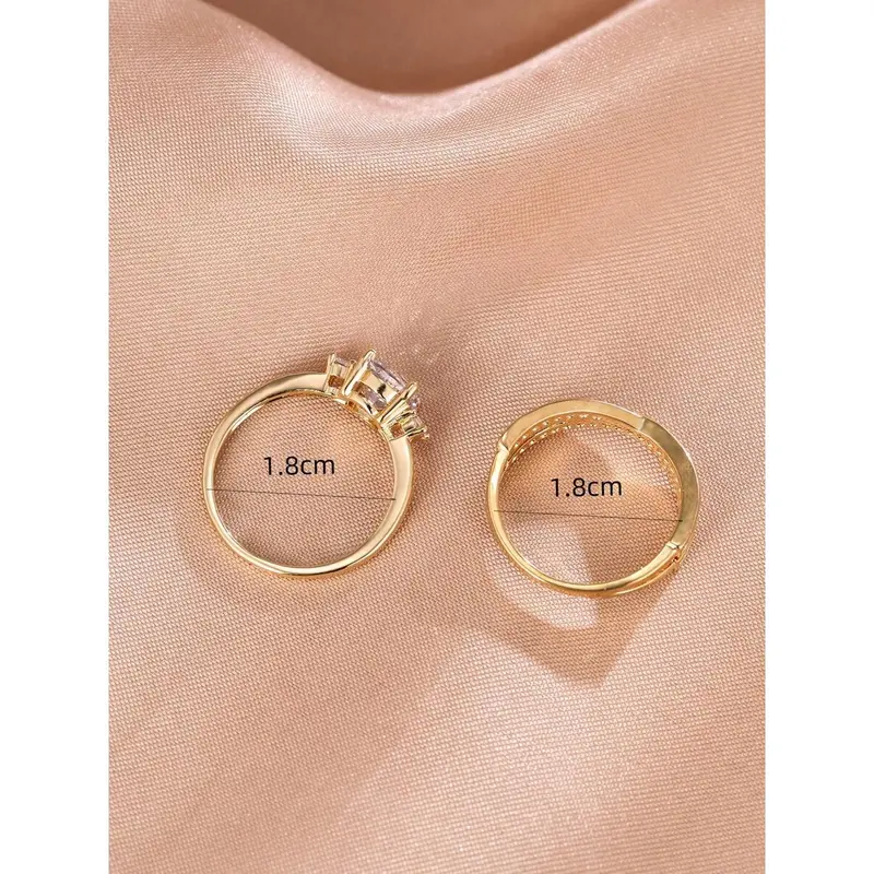 2pcs Ring Set – Elegant Inspired Women’s Fashion Jewelry 7