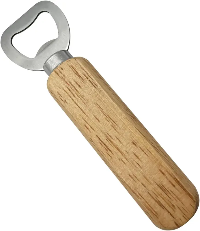 Bottle Opener, Wooden Handle Bottle Opener, Wine Beer Soda Glass Cap Opener 0