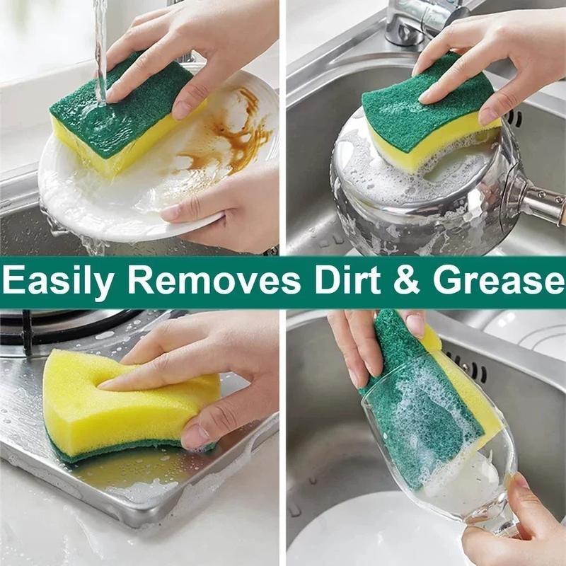 Highly absorbent Double-Sided sponge magic cleaning pot rust sponge cleaning brush kitchen grease cleaning tool 5