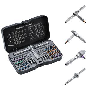 Magnetic Screwdriver Set, Multipurpose Screwdriver Set with Detachable T-shaped Ratchet Handle & Replaceable Screwdriver Bits, Household Maintenance Tool Kit, Heavy Duty Tool, Magnetic Screwdriver Tools