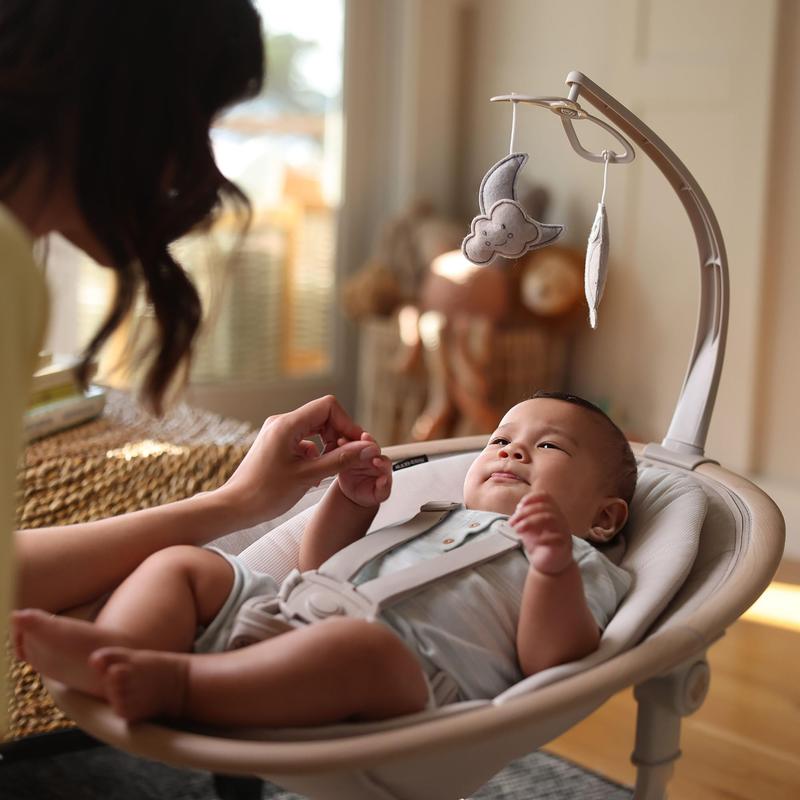 Maxi-Cosi Cassia Electric Baby Swing Chair, 0–6 Months, max 9kg, Baby Rocker, 12 melodies, 360° Seat Rotation, Automatic Motion Detection, 5 Swinging Speeds, 2 Recline Positions 6