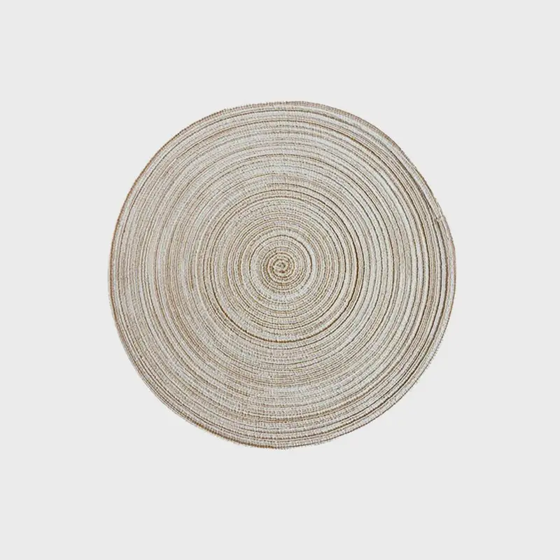 6Pcs Woven Ramie Placemats – Round Non-Slip Table Mats for Dining & Kitchen Use 8