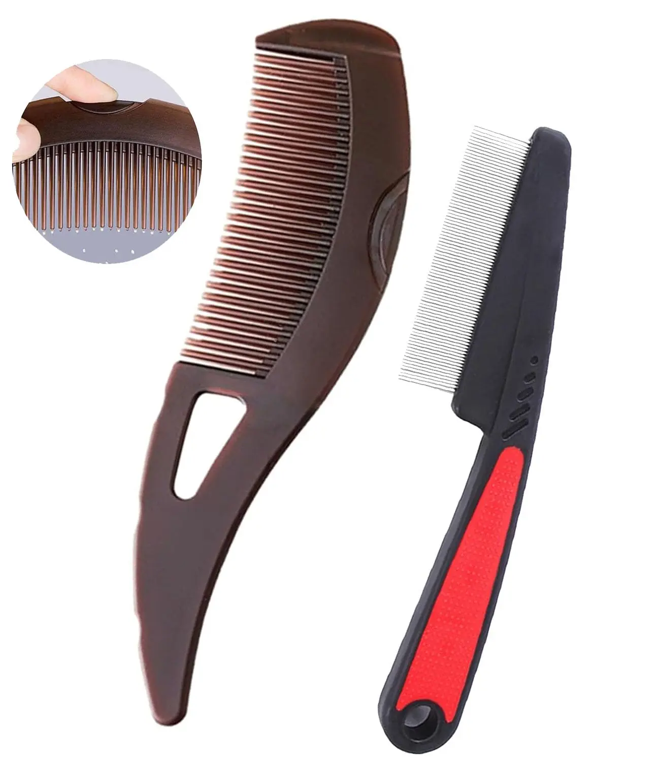Dandruff Comb for Dry, Itchy Scalp – Fine Tooth Flake Remover for All Hair Types – Reusable & Easy Grip Design - Haircare