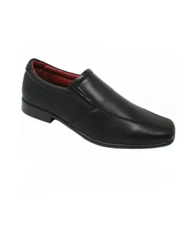 MENS SLIP ON FAUX LEATHER SMART WEDDING FORMAL OFFICE  WORK SHOES Comfort, Cushioned, Lightweight, Slip Resistant 1