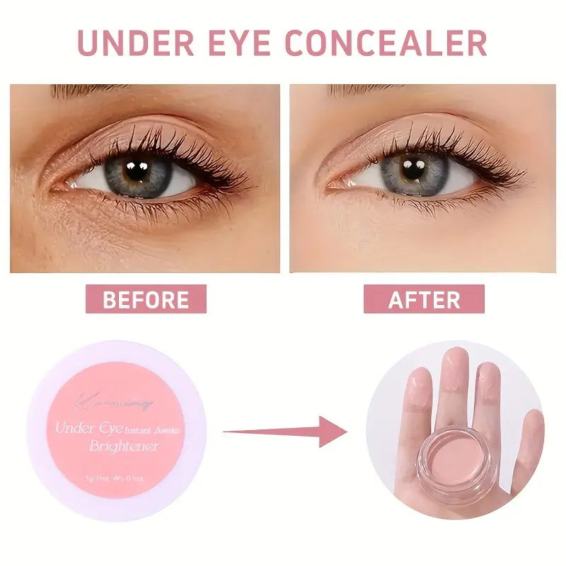 (Giveaway) Full coverage eye concealer - Perfectly hides wrinkles and dark circles, 12-hour waterproof cream, making your eyes flawless Foundation Makeup 3