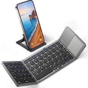 Ultra-thin Wireless Mini Bluetooth-compatible Keyboard, Foldable & Simple Design Tablet Keyboard for Household & Office