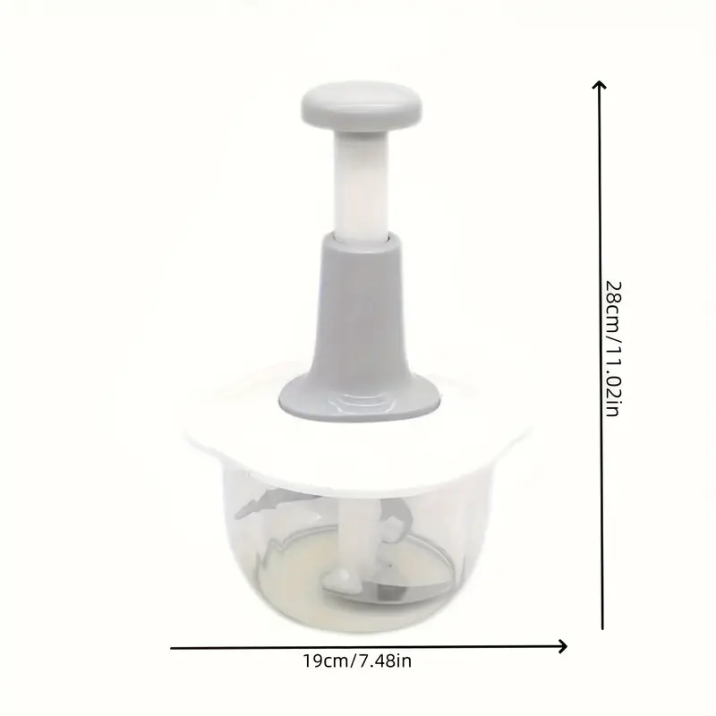 ORACEGRA     Manual Food Processor of 50.72oz Capacity, Highly Versatile - Stainless Steel Vegetable Crusher, Garlic Masher as well as Meat Grinder. Simple to Clean, Perfect for Both Home Kitchen Use and Outdoor Camping 5