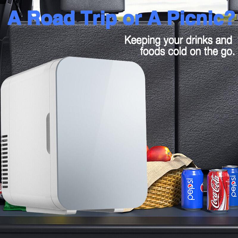 8L Portable Mini Fridge Table Top Electric Small Cooler White Ice Box Bedroom fridge minifridges 7
