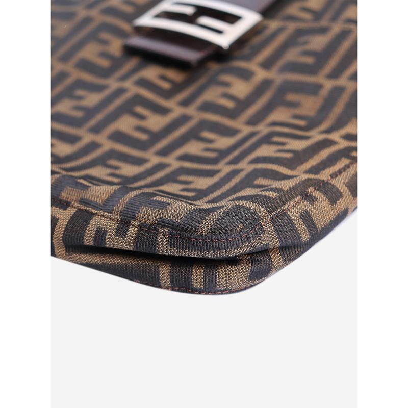 Preowned Fendi Bag - Brown Zucca Canvas Mamma Baguette Shoulder Bag 7