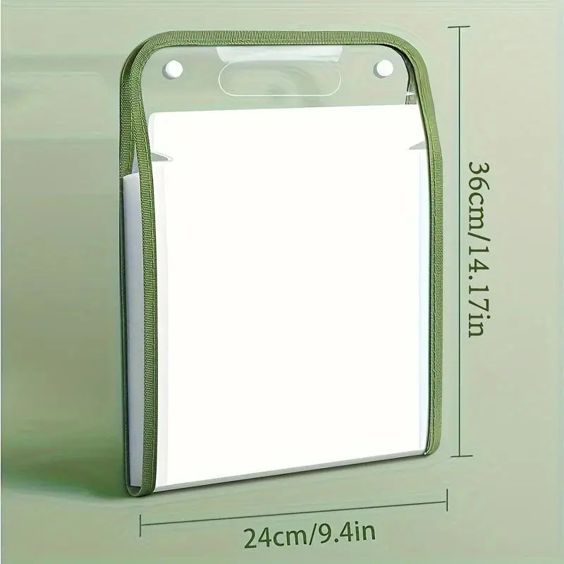 1pc, Durable A4 13-Pocket Expanding File Folder, Organ bag, Thickened PVC transparent, Organizer for Student Papers & Documents, for storing student test papers and data files 1