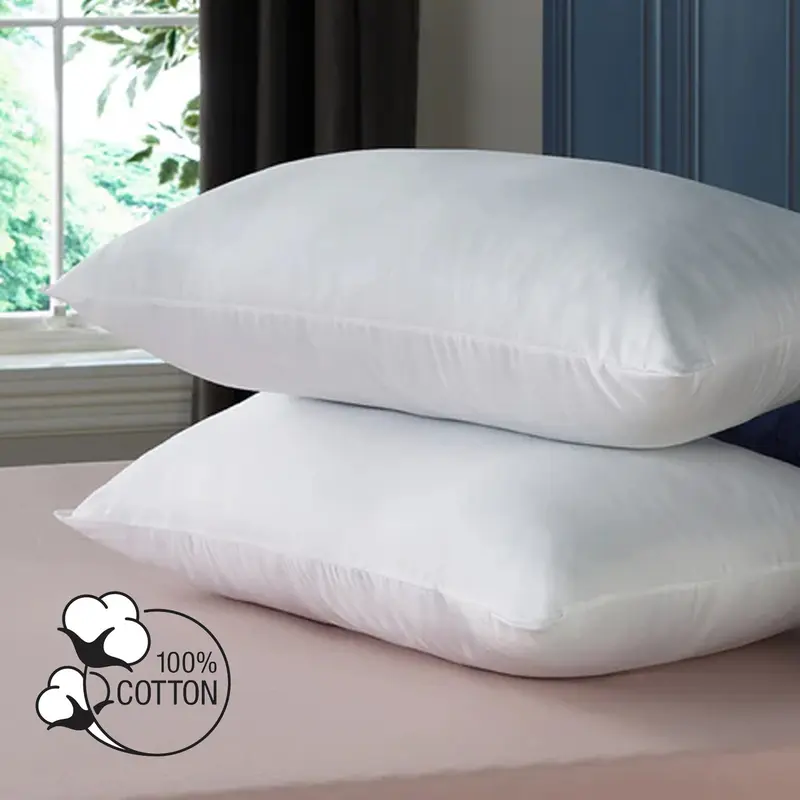 2 Pack Egyptian Cotton Blend Bounce Back Pillows Hotel Quality Soft Medium Support for Pain Relief by OLIVIA ROCCO 5