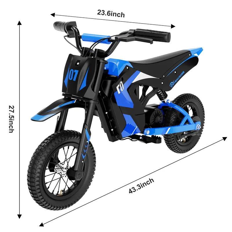 Evercross EV12M 12" Tire Electric Motorcycle 250W 36V 4AH Kids E-Dirt Bike 15km 6