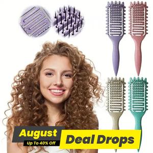 Anti-static Hair Comb, 1 Count Scalp Massage Comb, Curly Hair Detangling & Styling Tool, Heatless Hairdressing Comb for Women & Men, Detangler Brush