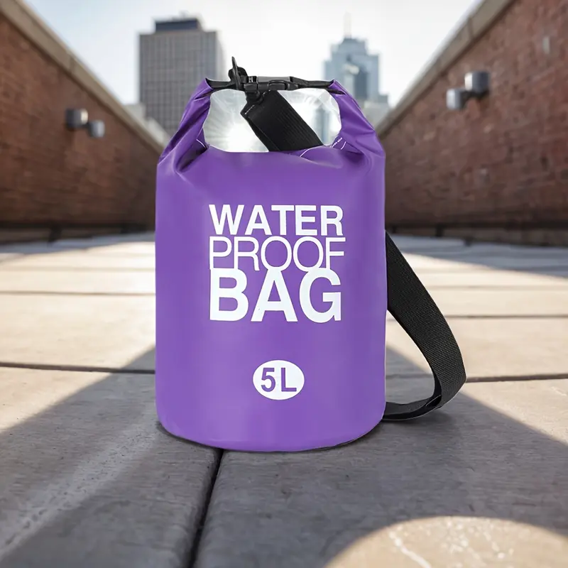 1PCS outdoor waterproof dry bag beach bag, travel necessities, beach bag, perfect leisure bag, fishing gear waterproof bag, tactical waterproof bag, foldable anti-fouling, suitable for outdoor travel, camping, motorcycles, skating and boating 7