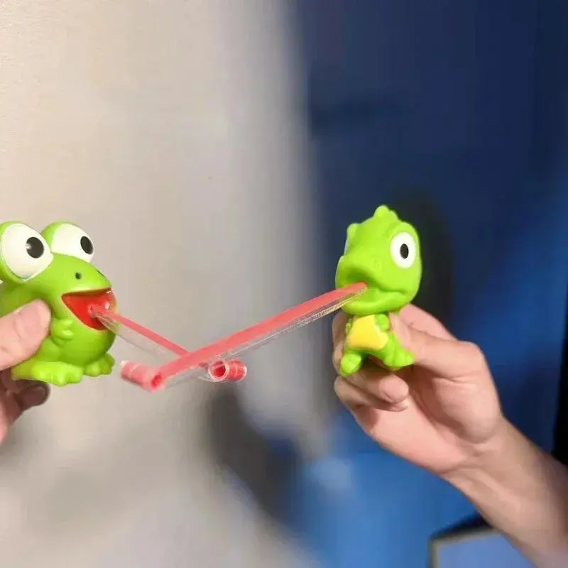 Children Creative Decompression Fidget Toys Pinch Frog Dinosaur Sticking Tongue Out Relieve Stress Toy Christmas Gifts For Kids 3