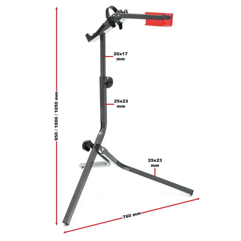 Taylor & Brown Adjustable Height Bicycle Workstand Folding Bike Repair Maintenance Pro Home Mechanic Bicycle Work Stand Rack with Legs, 95-105 cm, Grey 6