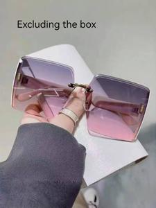 Unisex Fashionable Tinted Lens Sunglasses, Trendy Casual Sunglasses for Everyday Use, Fashion Accessories for Outdoor Activities