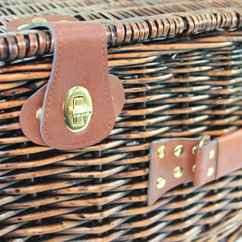 Empty Wicker Hamper Basket with Lid for Gift Baskets, Christmas Hampers, Picnics and Storage - 21" VINTAGE BROWN (54x40x27cm high) 5