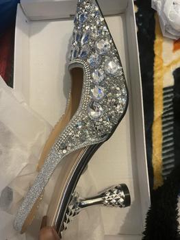 Product Review of Women's Elegant Rhinestone Decorated Pointed Toe Heels, Exquisite Trendy High Heel Sandals, Fashionable Heels for Party & Wedding, Classy from F**5 1
