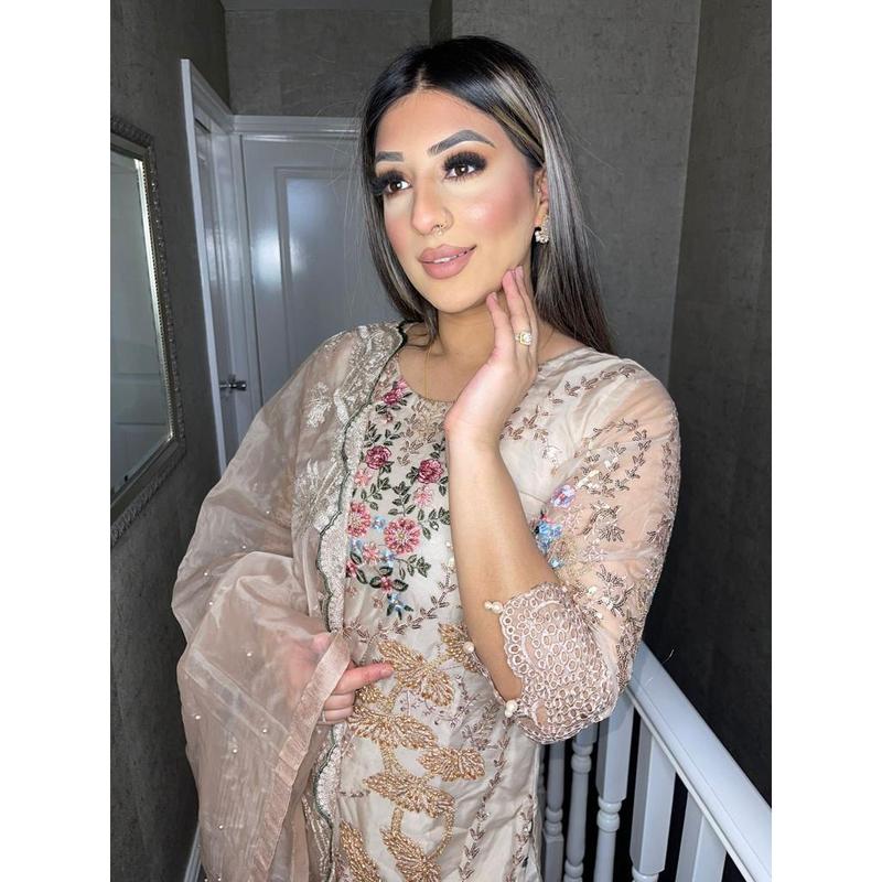 Shalwar Kameez fully stitched 3 piece suit with Net Dupatta MOB-C1147 4