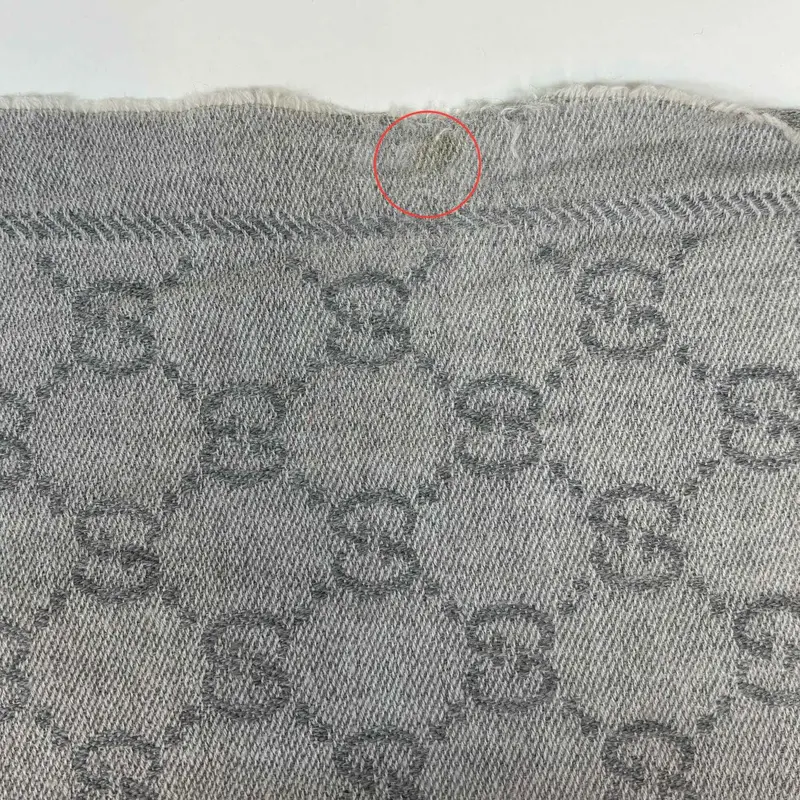 Pre-owned  Gucci  Women's Gg Jacquard Scarf Grey 8