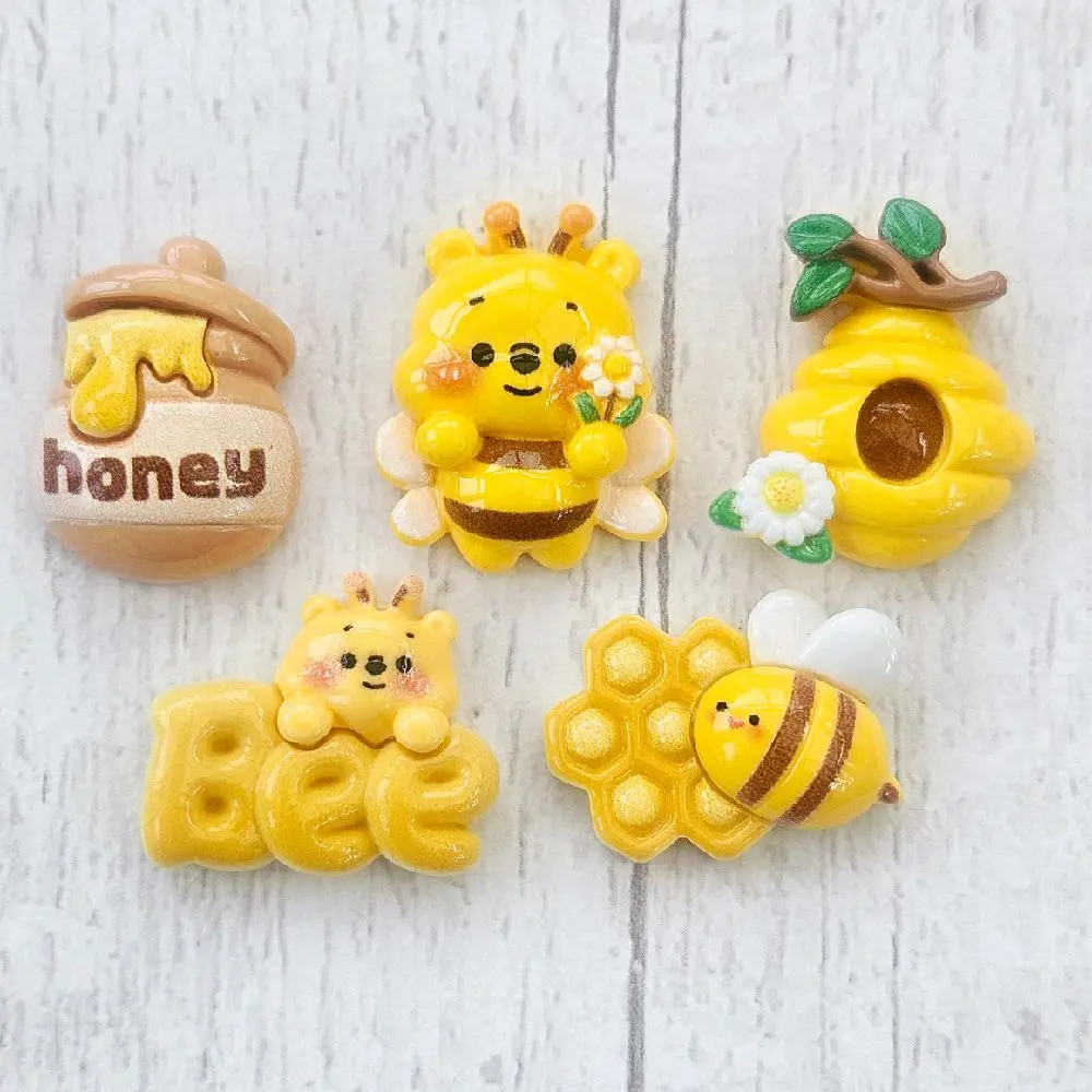 Kawaii Crafts Cute Cartoon Honey Bee Mix Resin Flatback Charms