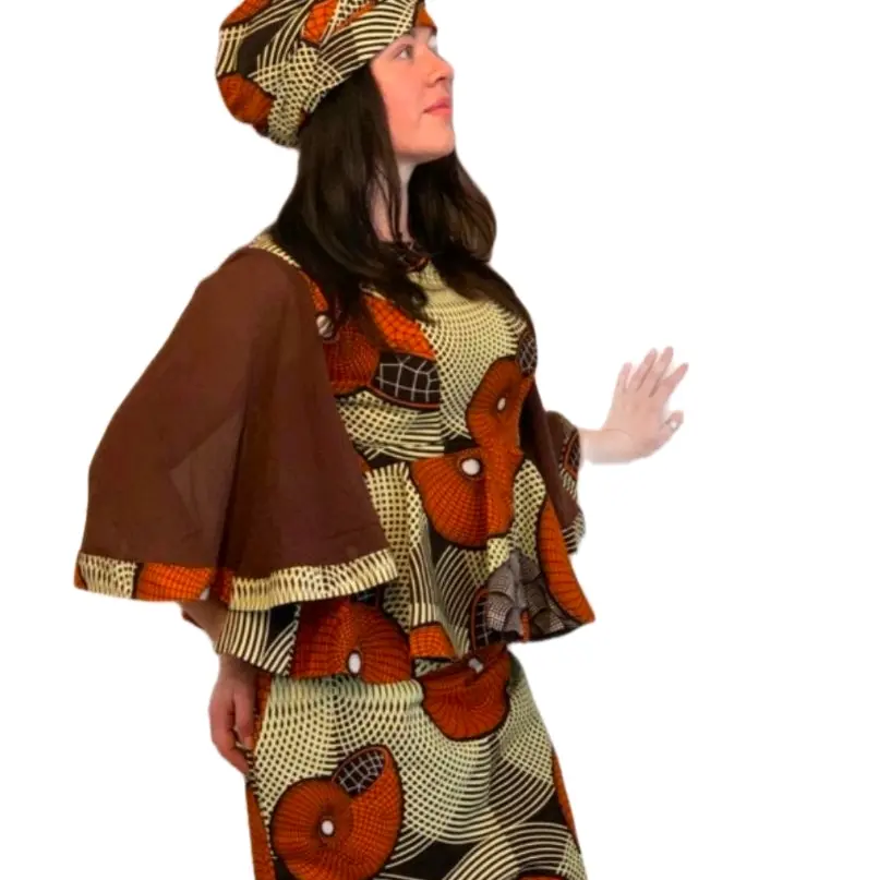 Ankara fabric skirt and blouse.  Women's Casua/ party summer traditional wear. Elegant Womenswear Comfort