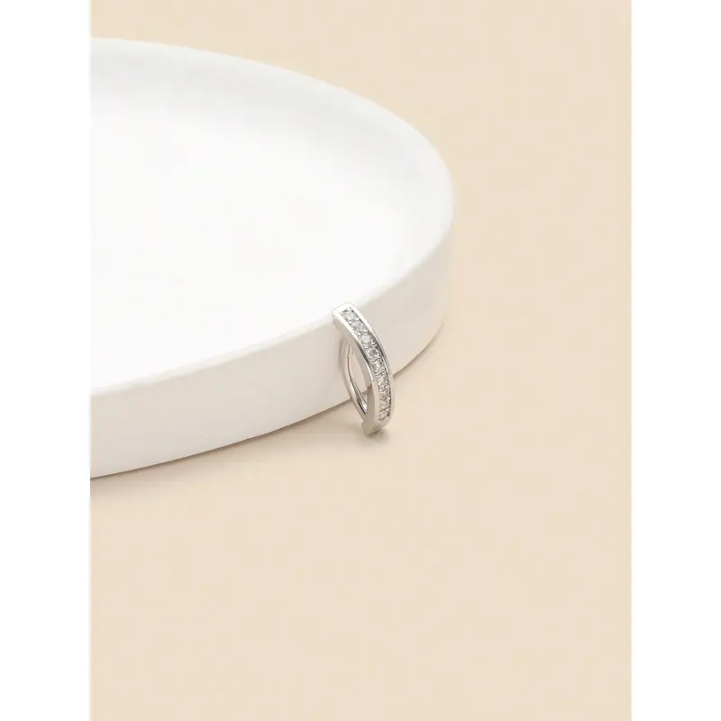 1 Pc Stainless Steel Charm Neutral Style Minimalist Set With Artificial Zirconia Pierced Navel Studs For Women's Gatherings And Gifts 1