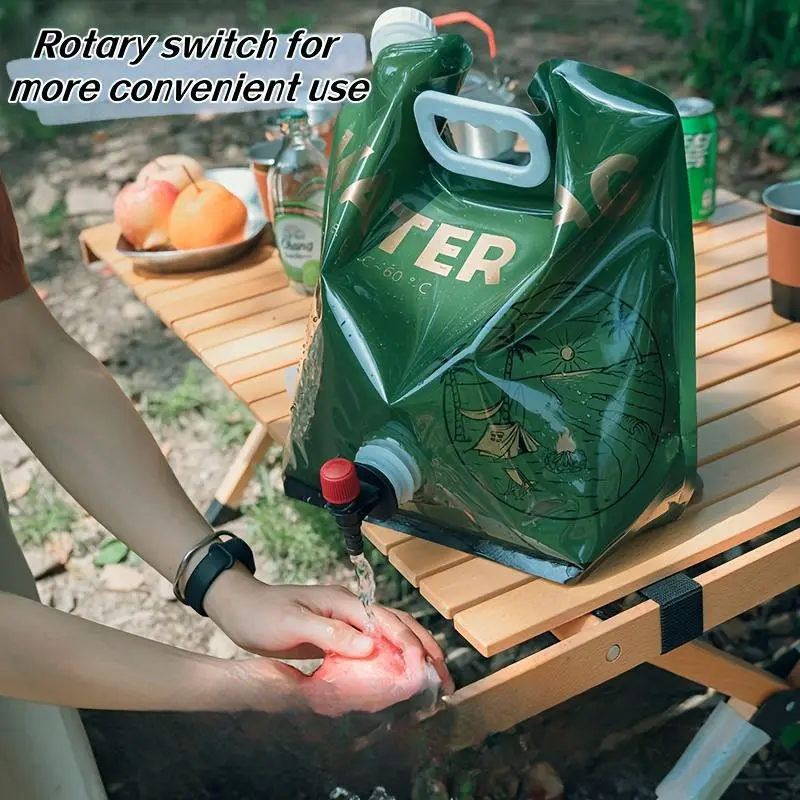 Outdoor Portable Folding Water Bag, Plastic Soft Water Storage Bladder For Mountaineering And Camping, Large-capacity Water Storage Bag For Buckets 7