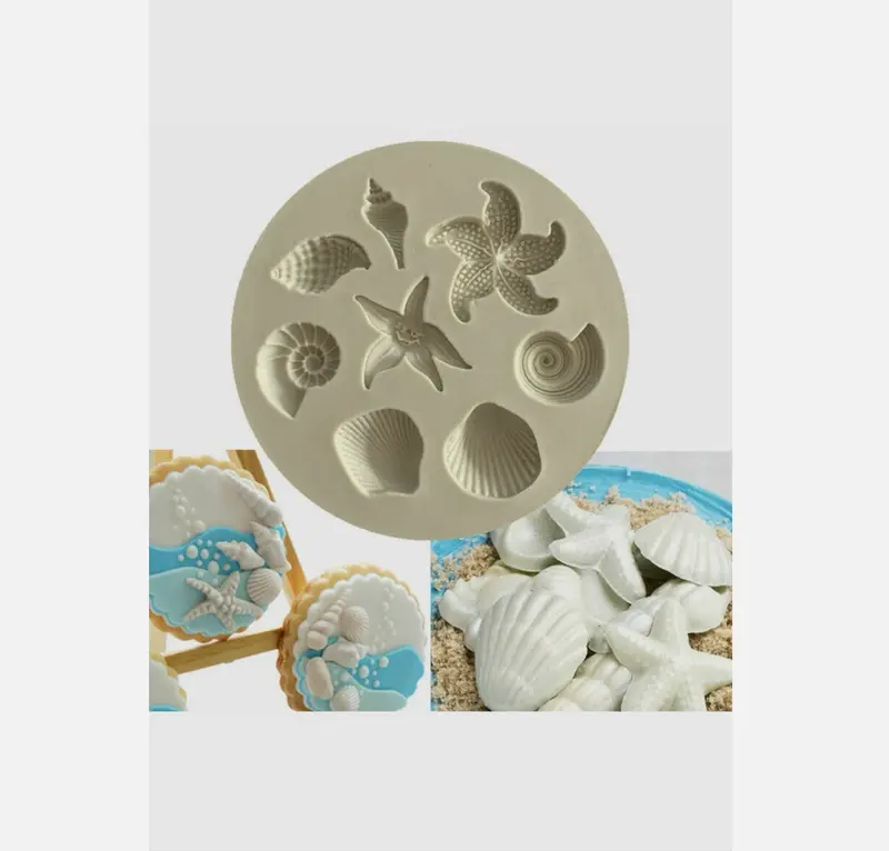 Sea Shell Silicone Fondant Baking Decorating Mould for Cake and Cookie Making Birthday 1