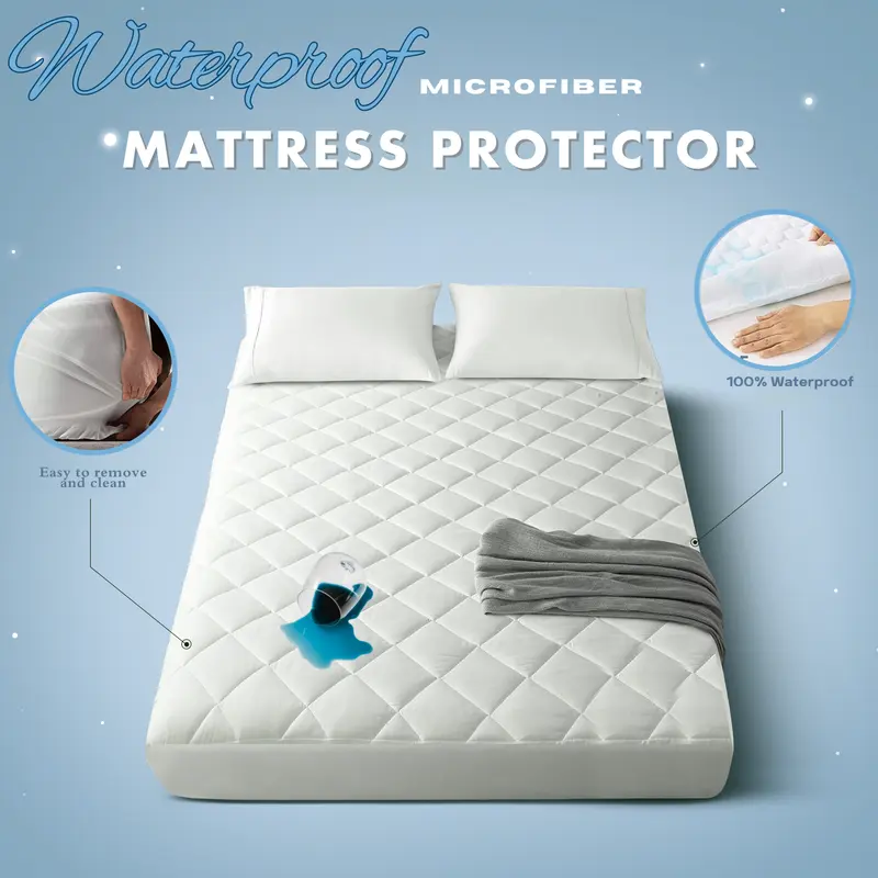 100% Water Proof EXTRA DEEP QUILTED MATRESS MATTRESS PROTECTOR FITTED BED COVER ALL SIZES 0