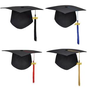 Graduation Hat with Tassel, 4 Counts/set Graduation Hat with Tassel, Party Hat for Graduation Ceremony, Party Supplies, Masks, Graduation Sash, Party Decoration Supplies, Black, Accessories