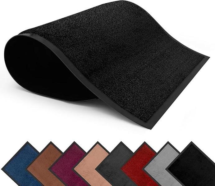 Washable Dirt Trapper Door Mats Indoor & Outdoor, Heavy Duty Non Slip Doormats, Stylish Rubber Backed Floor Mat, Super Absorbent Front Door Mat, Entrance Rug for Kitchen Plaid Non-slip gypsy home 0