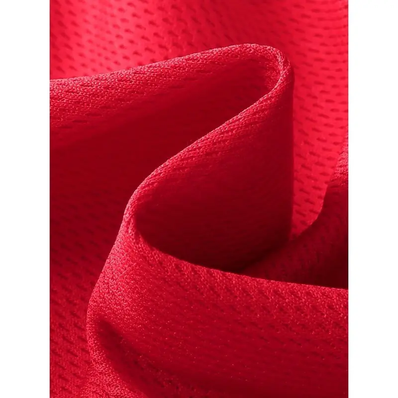 [Playtime Apparel] Boys' Dreamy Dresses Summer Baseball Jersey & Shorts Set - Red with Black Lettering, Casual Polyester Outfit with Elastic Waistband, Perfect for Playtime, Perfect for Outdoor 6