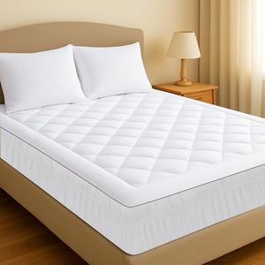 Diamond quilted mattress topper, Hotel luxury mattress topper, 10cm deep mattress topper, Fluffy mattress topper for better sleep, Super soft microfiber mattress topper, Breathable diamond stitched topper,UK bed sizes mattress topper,hotel mattress topper