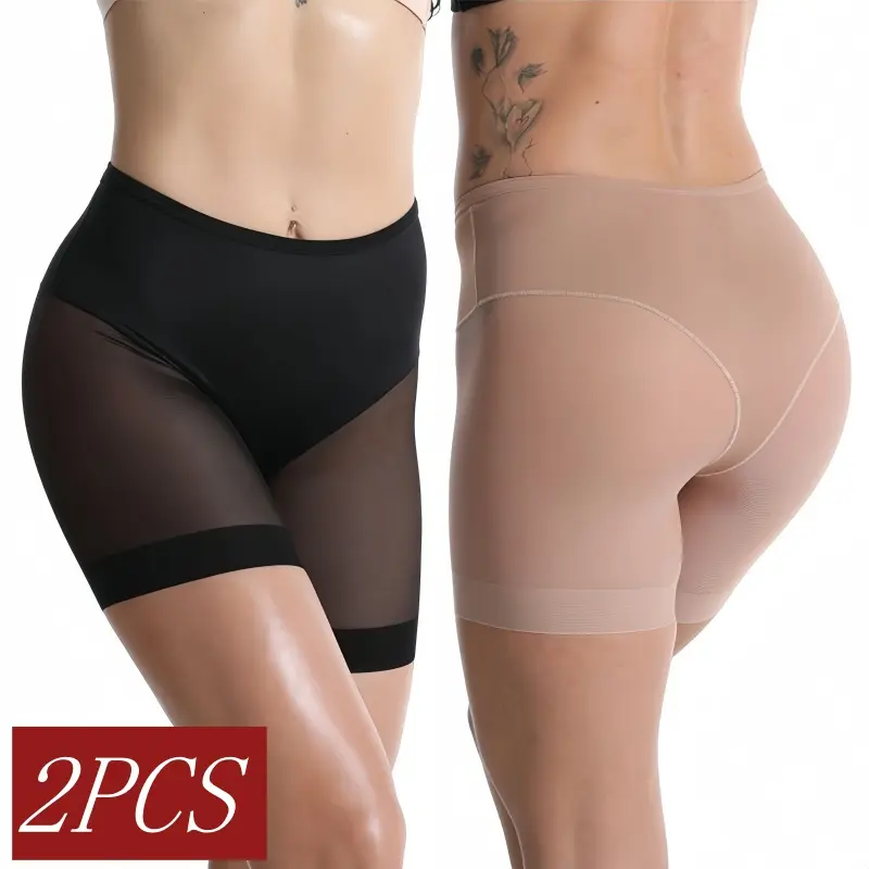 2Pcs/Set Anti Chafing Women's Safety Short Pants Under Skirt Slimming Shapewear Female Invisible Underwear for Comfortable Wear