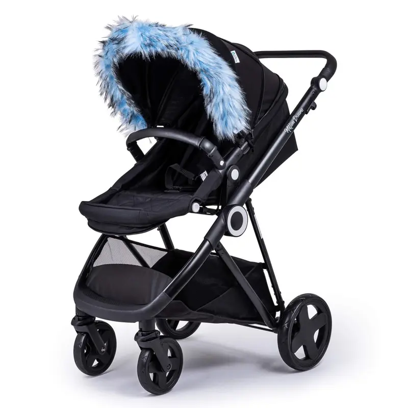 Pram Fur Hood Trim Attachment for Pushchair Compatible with Hartan 4