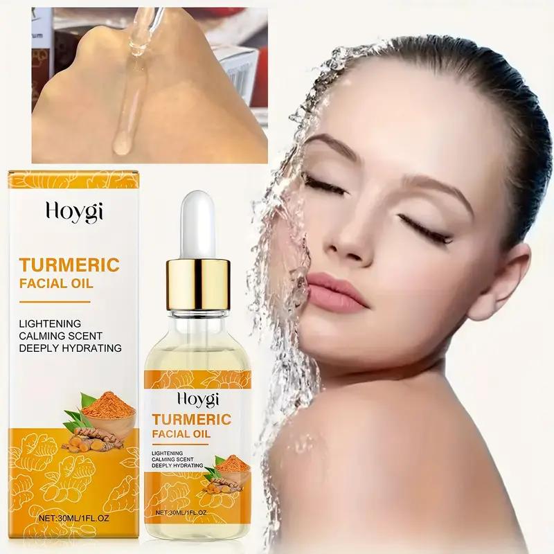 Turmeric Facial Essential Oil, Suitable for Dry Light Beige, Both Men and Women. Moisturizing Facial Essential Oil, lightening calming scent  30ml/1fl.oz Skin Repair Hydrate Moisture Hydrating 2