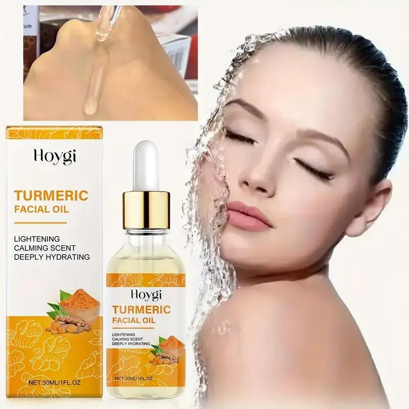 Turmeric Facial Essential Oil, Suitable for Dry Light Beige, Both Men and Women. Moisturizing Facial Essential Oil, lightening calming scent  30ml/1fl.oz Skin Repair Hydrate Moisture Hydrating 1