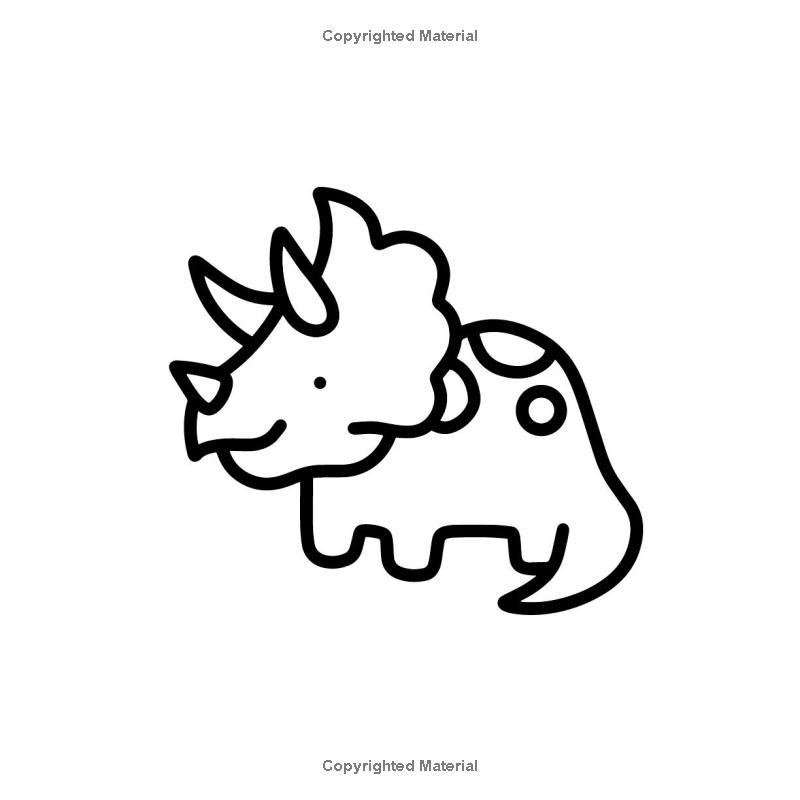 Cute Dinosaurs Colouring Book (Simple and Relaxing Bold Designs for Adults & Children) (Simple and Relaxing Colouring Books) 2
