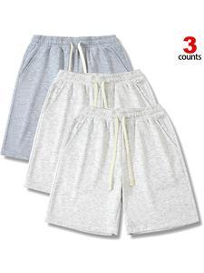 Men's Solid Color Drawstring Waist Shorts, Casual Breathable Sweat-absorbing Shorts for Summer, Men's Bottoms for Outdoor Wear
