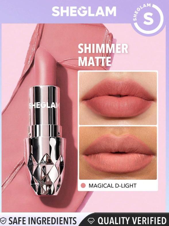 SHEGLAM Starlight Velvet Lipstick-Flame 10 Colors Shimmer Matte Long Lasting Lipstick Nourishing Silky Smooth Lipstick Christmas Party Lipstick Easter Mother's Day Father's Day Graduation Birthday Holiday Winter Y2K 4