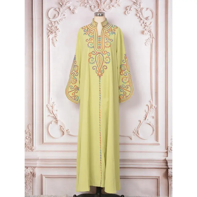 MT228 women's travel robe new rope embroidered elegant dress women 7