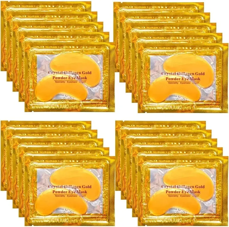 20 Pair Crystal Collagen 24k Gold Under Eye Gel Pad Face Mask Anti Aging Wrinkle 2