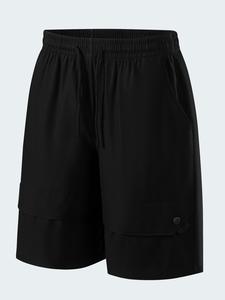 Men's Solid Color Breathable Gym Shorts, Casual Comfy Shorts for Summer, Men's Bottoms for Daily Wear