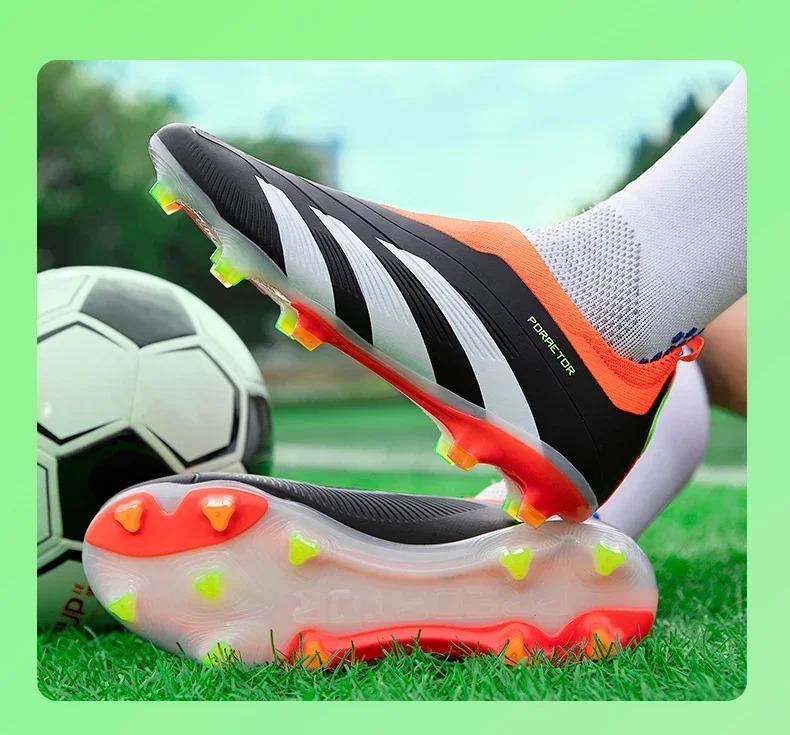 Product Introduction of New Men Original Football Shoes Indoor Society Professional Non Slip Soccer Ultralight Shoes Grass Training Kids Match Sneaker 3