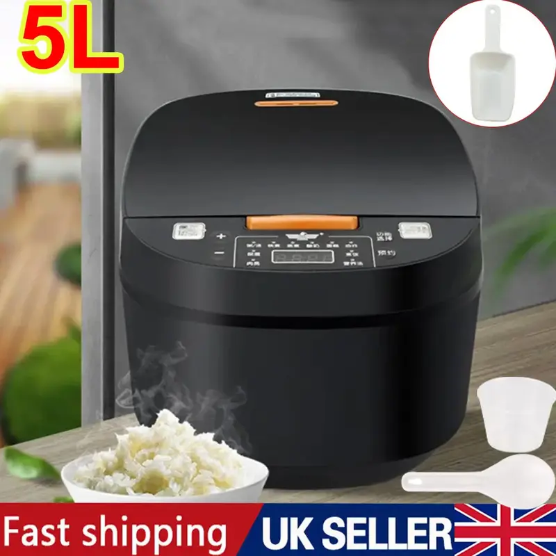 Product Introduction of Multi-functional 5L Non-Stick Rice Cooker Appointment Timing Heating High-fire 0