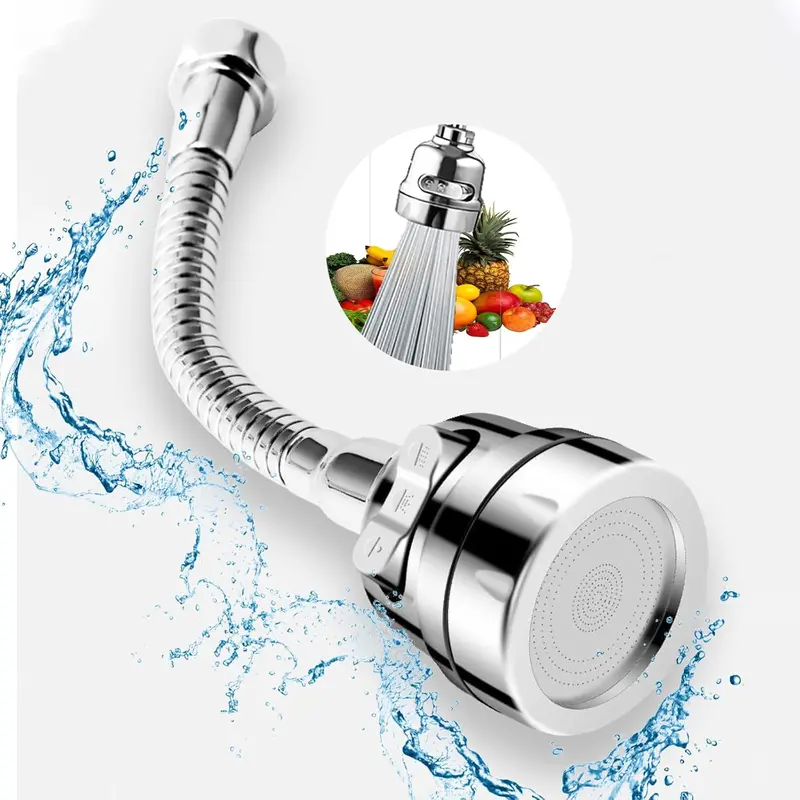 Kitchen Faucet Sprayer Attachment, Movable Faucet Extender for Kitchen Sink, 360° Rotatable Sink Faucet Head Anti-Splash Tap Booster Shower and Water Saving Faucet for Kitchen 0
