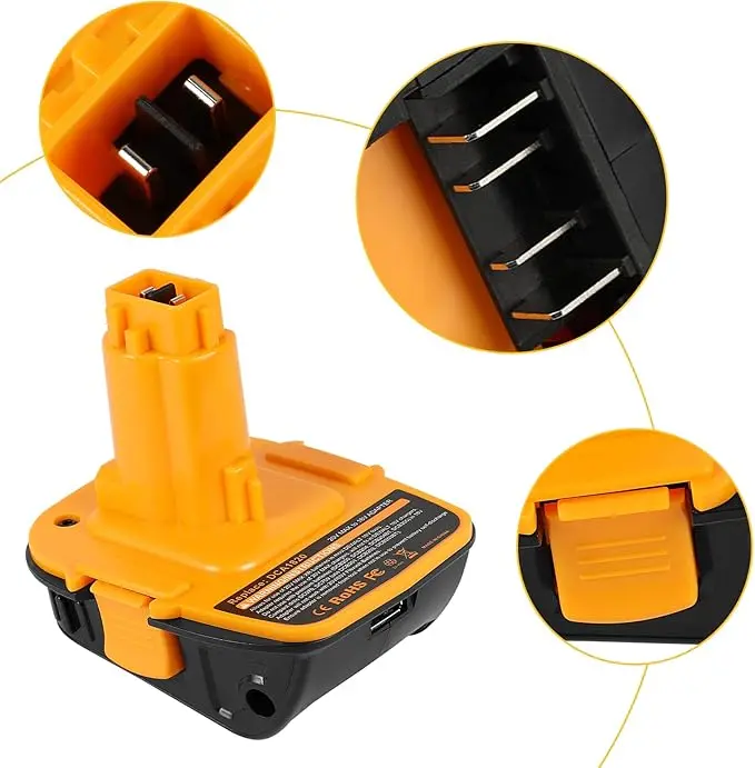 DCA1820 For Dewalt 20V Battery Adapter for Dewalt 18V Tools Compatible with 20V MAX XR Lithium Battery DCB200 DCB201 DCB203 DCB203BT DCB204 DCB205 DCB206 2