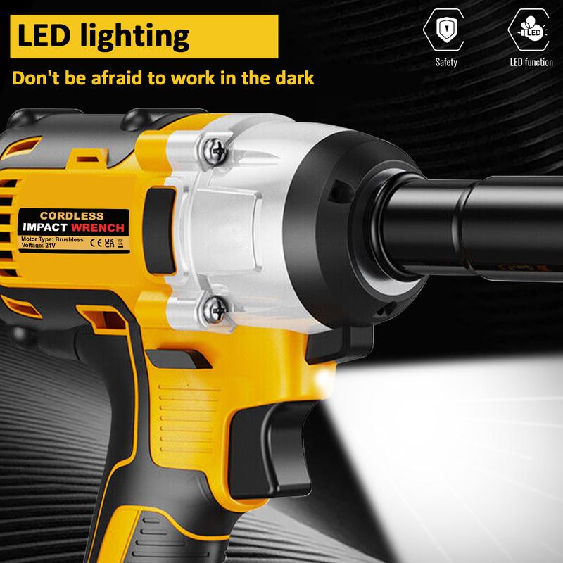 Brand new 1000Nm 1/2" Cordless Electric Impact Wrench Drill Gun Ratchet Driver w/2 Battery Special tools for car repair 3
